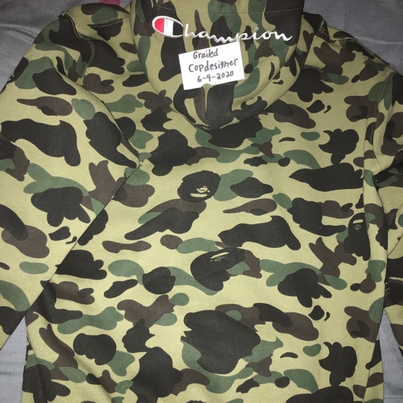 1st Camo Bape x Champion Hoodie - Picture 7 of 13